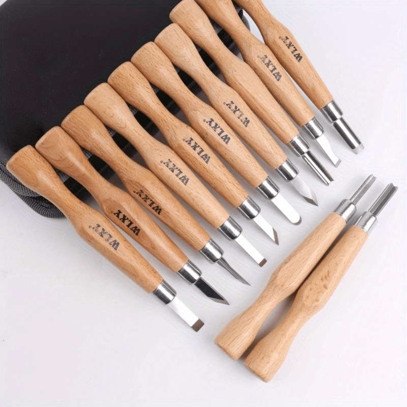 Wood Chisel Set - Set 12 Pahat dan Pisau Ukir