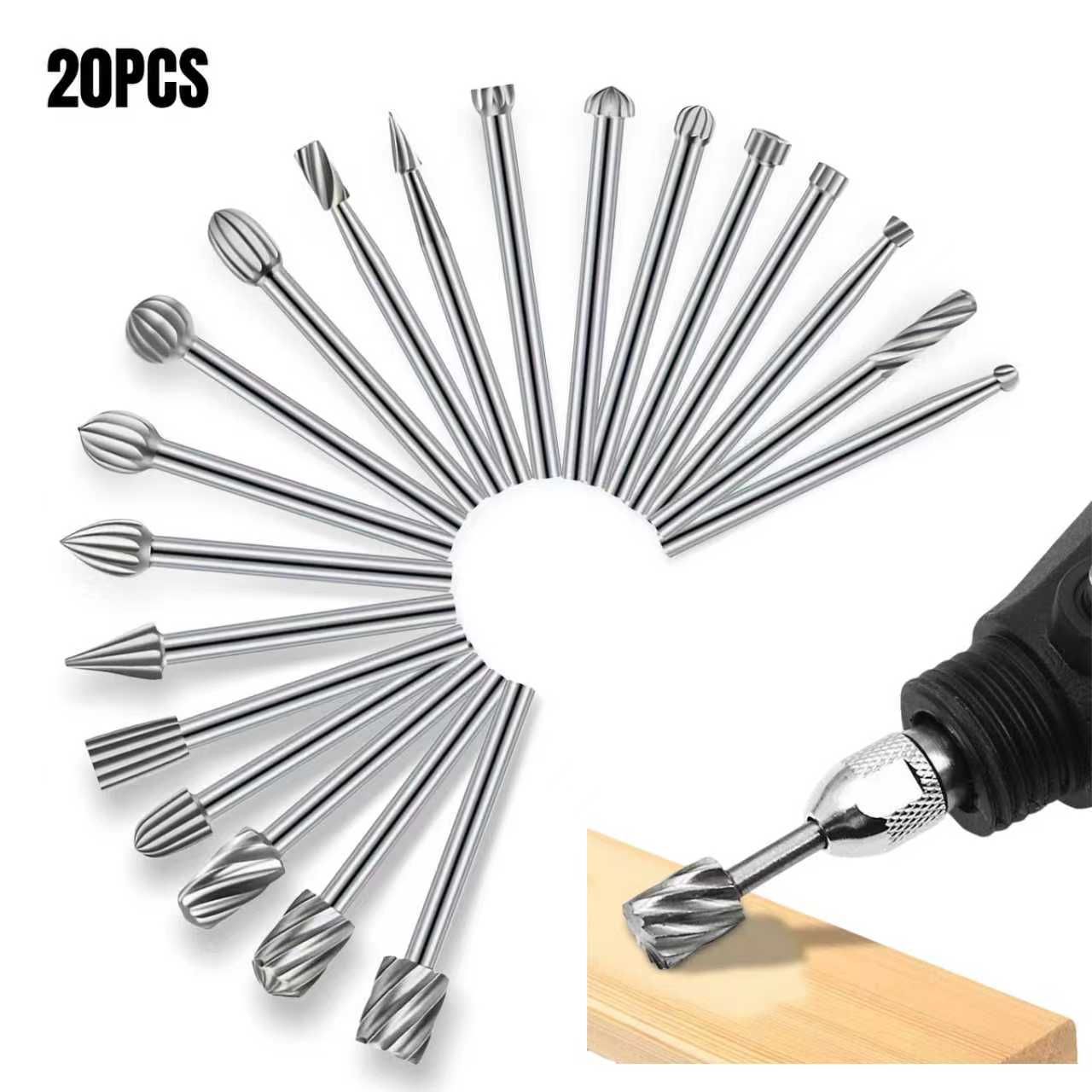 Wood Chisel Set - 20 Buah Set Mata Bor Putar