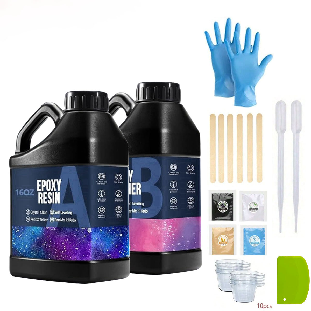 Woodworking Resin - 1000ml Kit Resin Epoksi Kristal Jernih