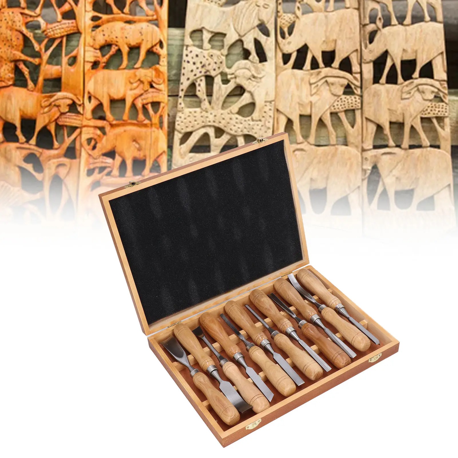 12Pcs/Set Alat Ukir Kayu, Pisa - Wood Chisel Set ulasan dan harga