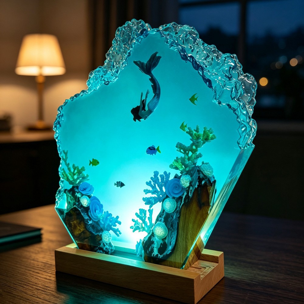 Patung Putri Duyung Laut Dalam - Woodworking Resin ulasan dan harga