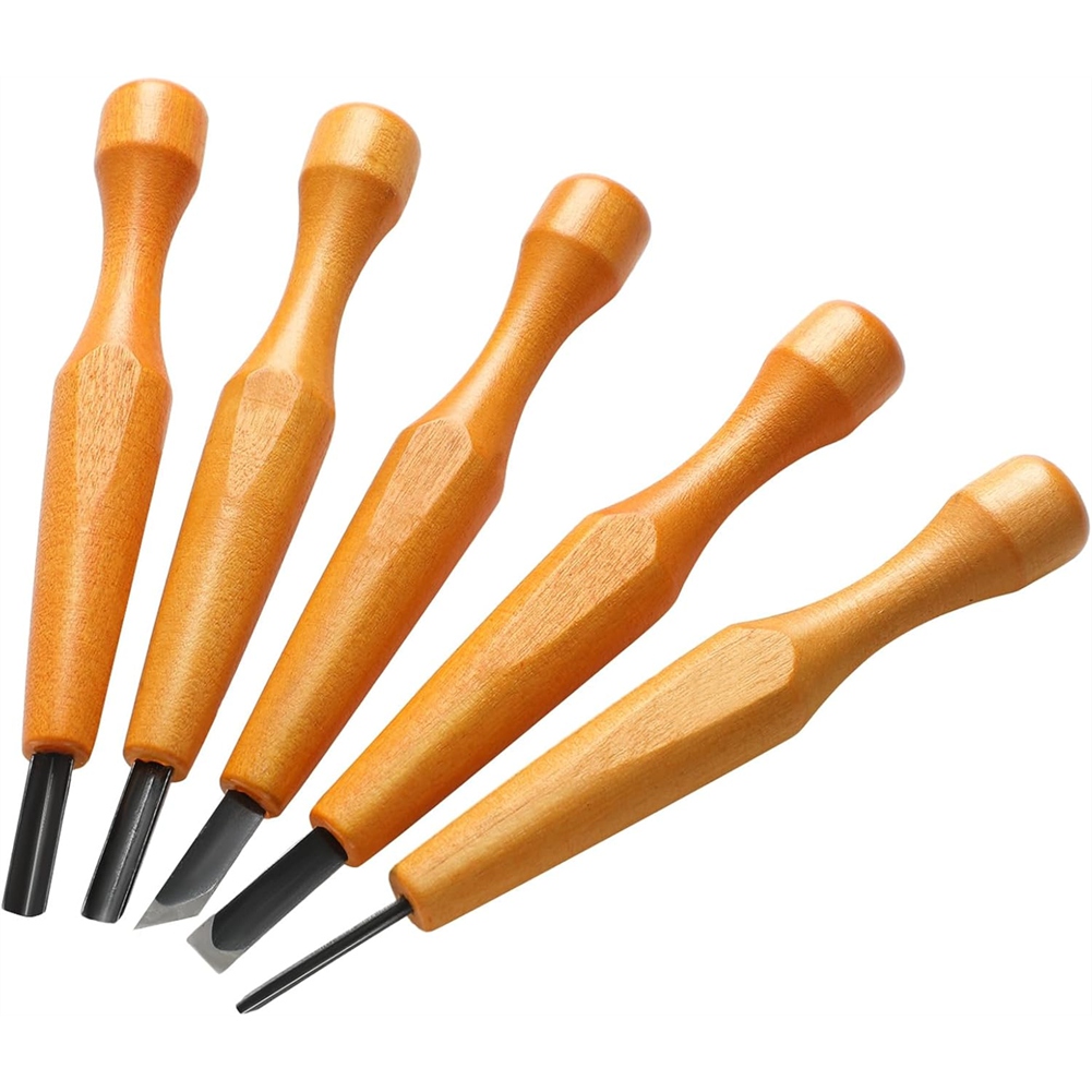 5 Pcs Set Alat Ukir Linocut Pi - Wood Chisel Set ulasan dan harga
